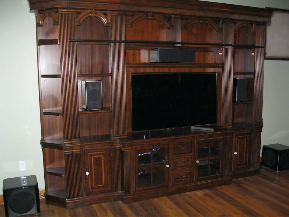 TV in Large Credenza