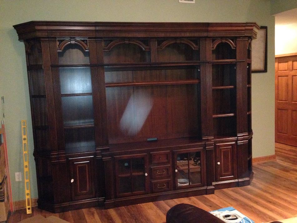 Credenza Before Installation