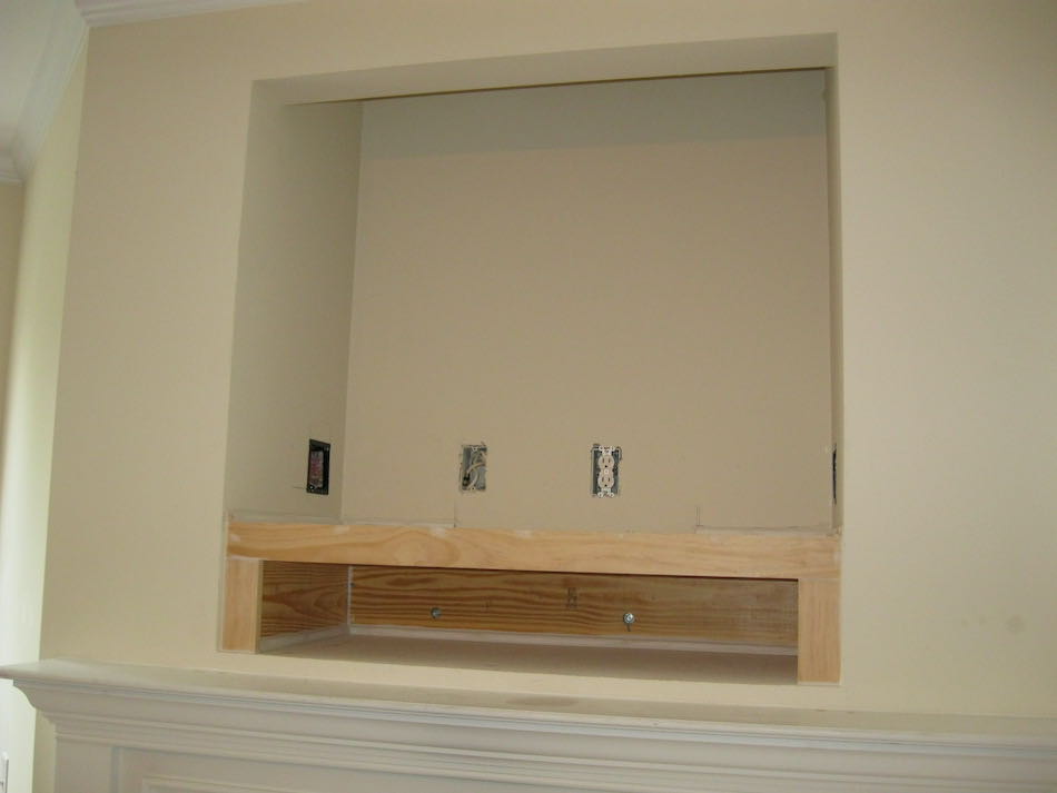 TV Cubby with Shelf