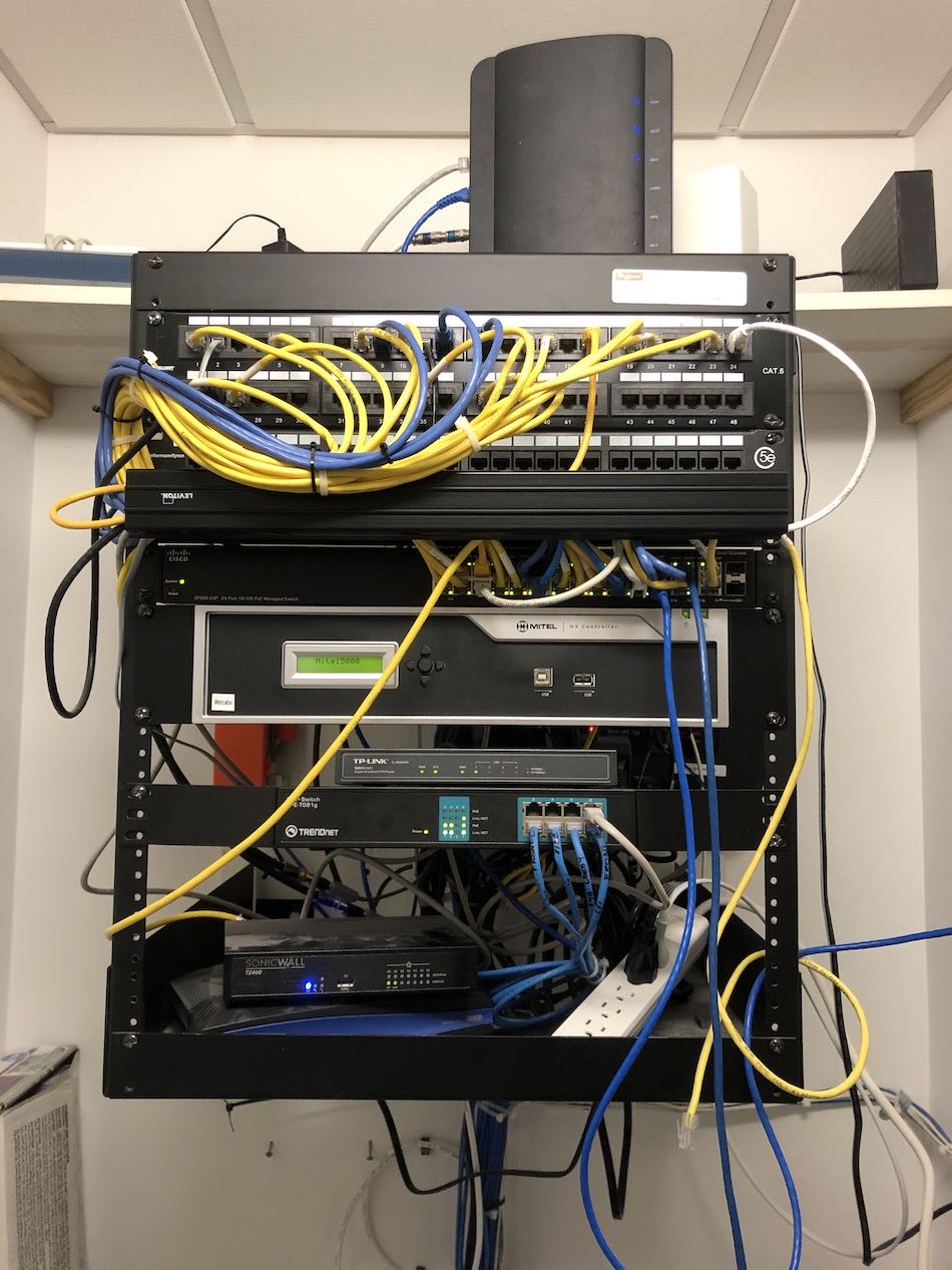 Messy Office IT Rack