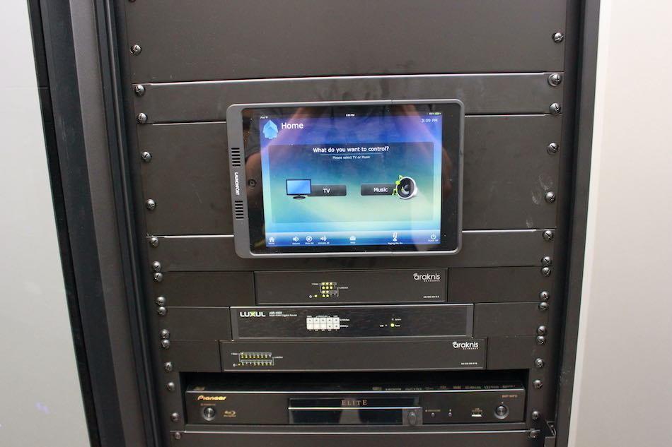 Rack with Mounted iPad