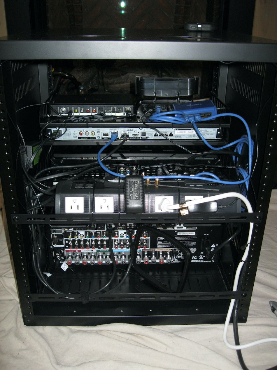 Back of Small A/V Rack