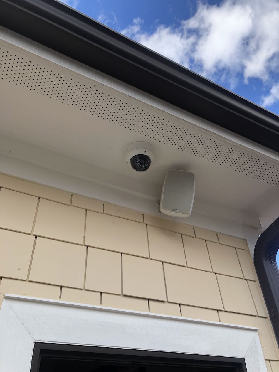 Camera Installed Under Soffit