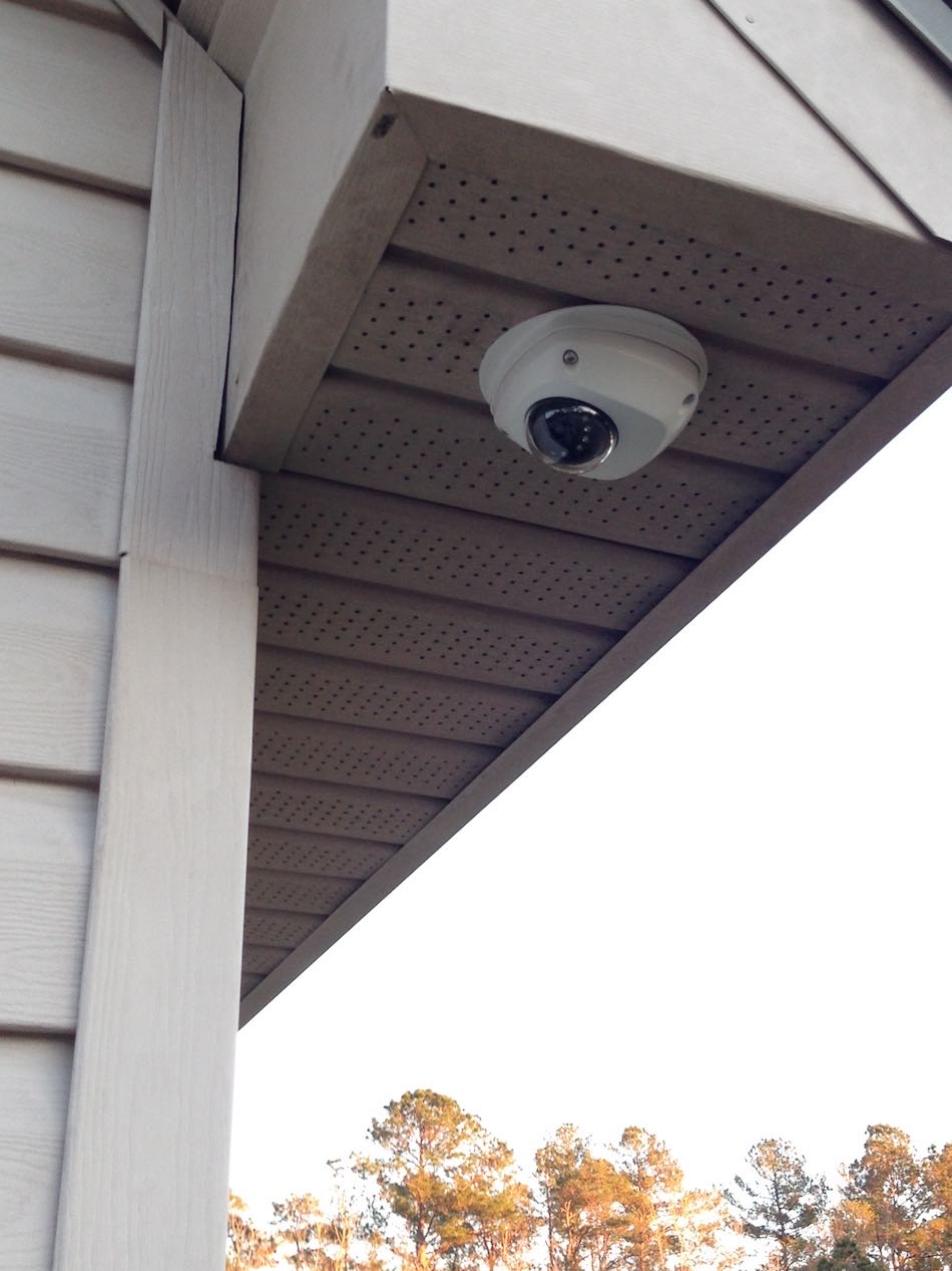 Camera Installed Under Soffit